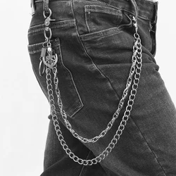 Hip hop punk skull pendant multi-layer pants chain pop metal chain personality waist chain