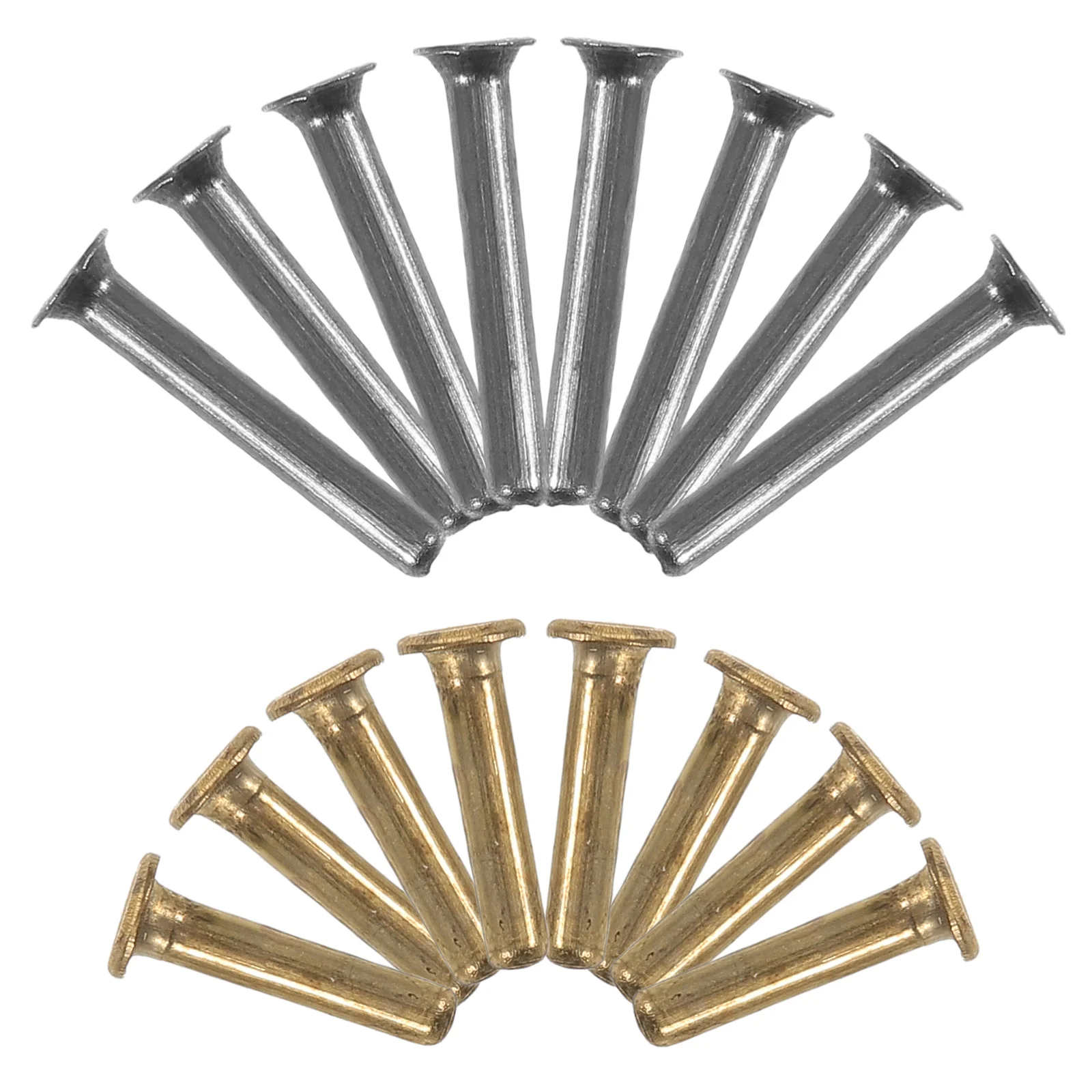 

16 Pcs Umbrella Frame Rivets Reinforcement Accessories Silver Alloy Rib Connectors