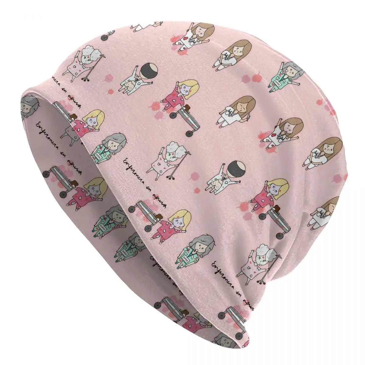 الخريف الشتاء مترهل قبعة Enfermera En Apuros ميرش بونيه قبعة متماسكة قبعة شعبية للجنسين هدية عيد ميلاد للممرضة قبعة دافئة