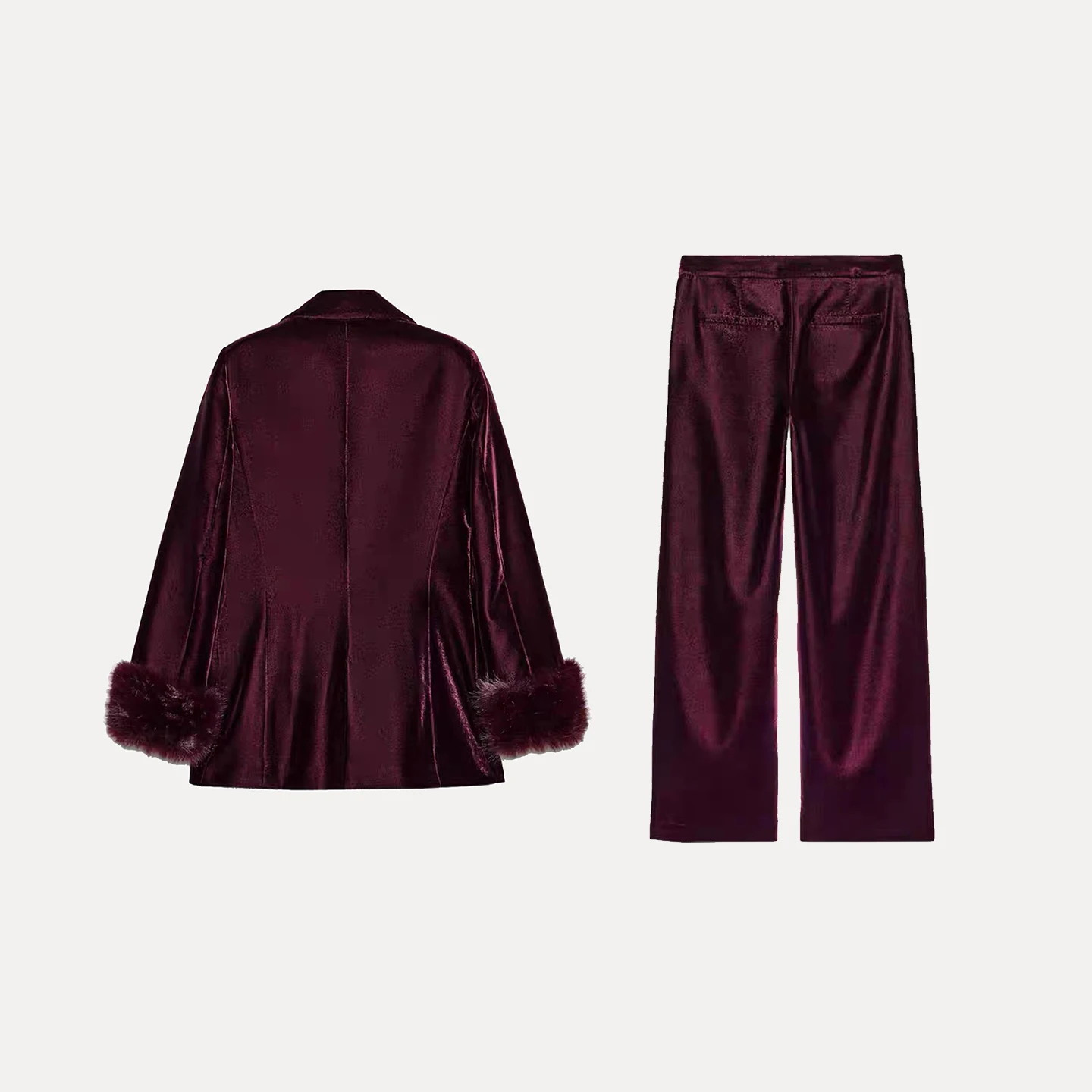 ファイオナブル ウィンター 2025 レディーススーツ ジャエット パーソナル ワイドレッグパンツ ハイウエスト ロングスリーブ 無地 ヨーロピアンスタイル 大人...