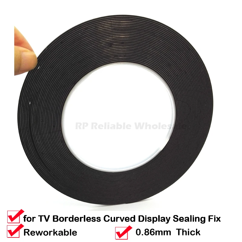 10roll 3mm/4mm/5mm Double Sided Adhesive Foam Tape for Frameless LCD Screen TV Set Borderless Curved Display Seal Masking Repair