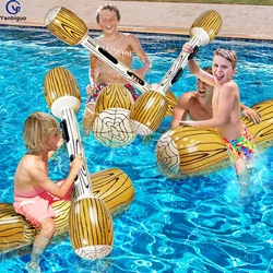 Juguetes inflables de fila flotante para verano, playa, Fiesta EN LA Piscina, juego de juguetes de fila flotante inflable, balsas de batalla, juguetes para piscina