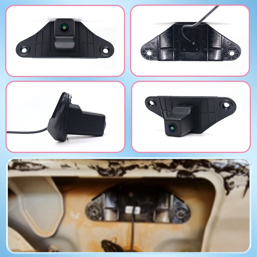 170 °   كاميرا الرؤية الخلفية للسيارة عالية الدقة CCD مقاومة للماء لسيارة تويوتا لاند كروزر برادو 2010 ~ 2018 بدون إطار احتياطي Oem كاميرا بفتحة محفوظة