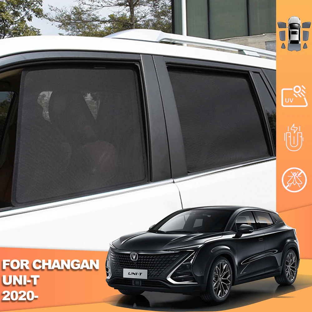 For Changan UNI-T UNIT 2020-2024 Magnetic Car SunShade Shield Front Windshield Curtain Rear Side Baby Window Sun shade Visor