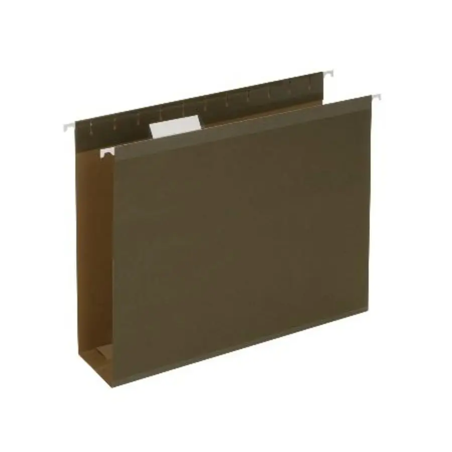 

04152X3 Extra Capacity Reinforced Hanging File Folders, 3, Letter Size, Standard green, 1 5 Cut, 25 BX 4152x3