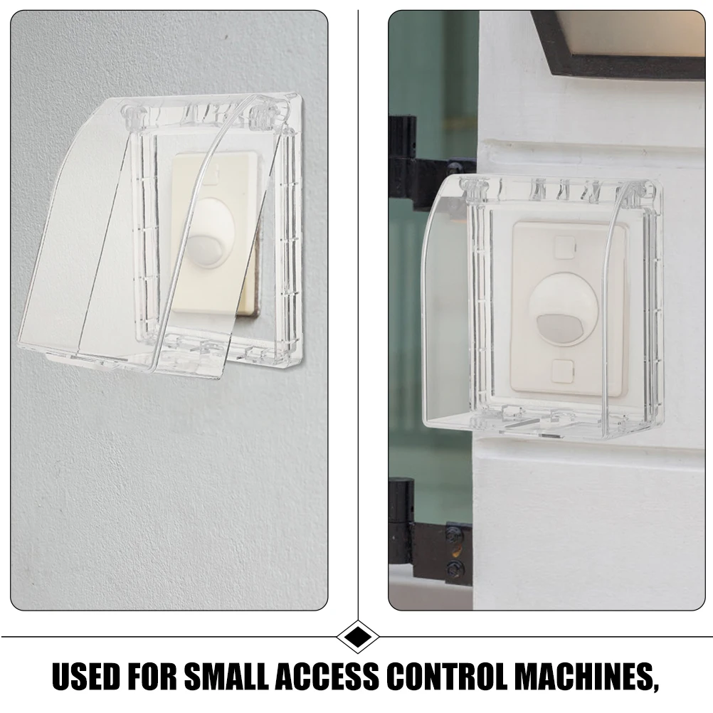 

2 Pcs Waterproof Switch Box Plastic Bell Cover Rain for Doorbell Transparent Protector