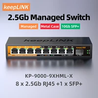 Conmutador administrado KeepLiNK de 2,5 Gb con Ethernet de 8 puertos de 2,5 Gb 1 puerto 10G SFP+
