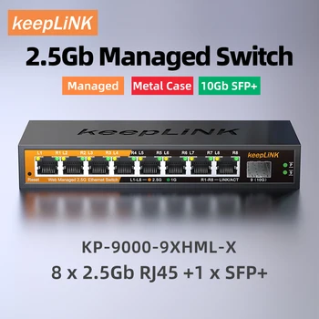 KeepLiNK 8-Port 2.5Gb Managed Switch with 1× 10G SFP+ Uplink