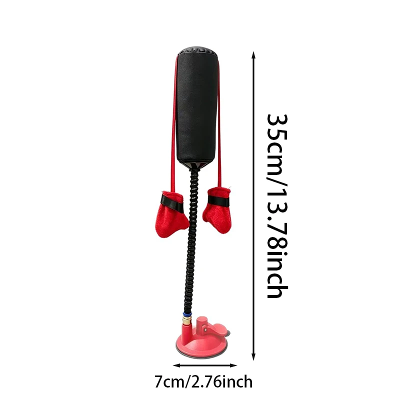 Interactive Cat Boxing Toy Punching Bag Suction Cup Base Self-Standing Play Gym for Kittens Stress Relief & Scratch Training