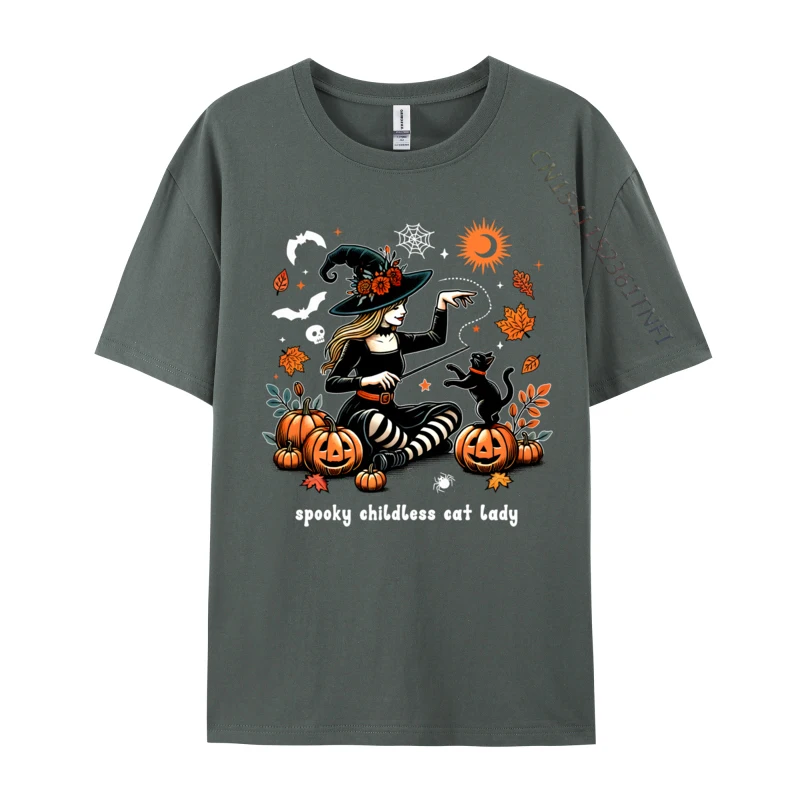 قطة بدون أطفال مخيفة سيدة كامالا هاريس زي الهالوين ، تيشيرتات أوروبا ، مصمم عادي ، قمصان قطنية بتمشيط ، قمصان مجنونة #3
