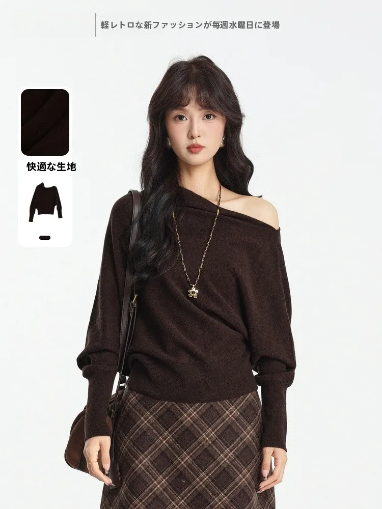 

Loose Comfortable Overhead Knitted Sweater Memory's Starting Point 2025 Winter New Sle JYDQD Women's Faion Wool Camere