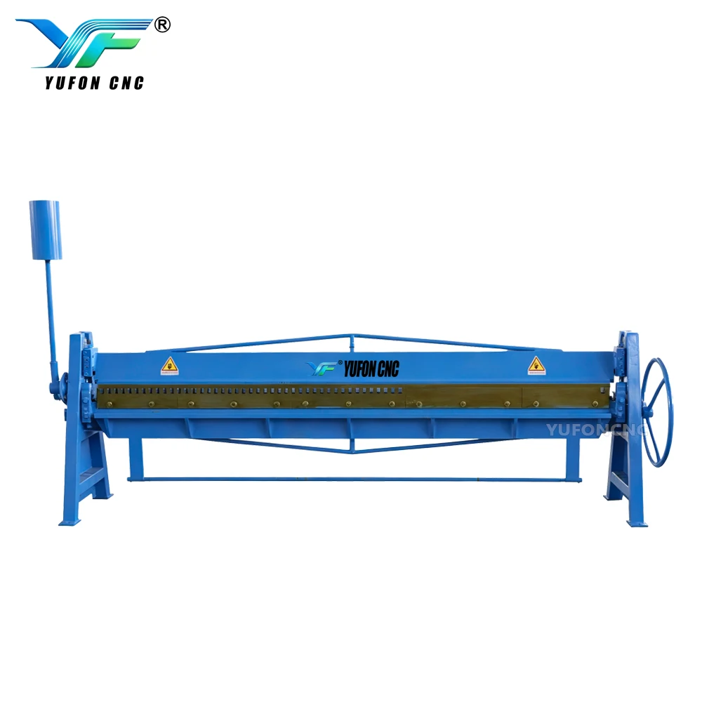 YUFON Factory Direct Manual Sheet Metal Folding Machine 1300mm Hand Operated Pan Box Brake For Carbon Steel Aluminum Bending