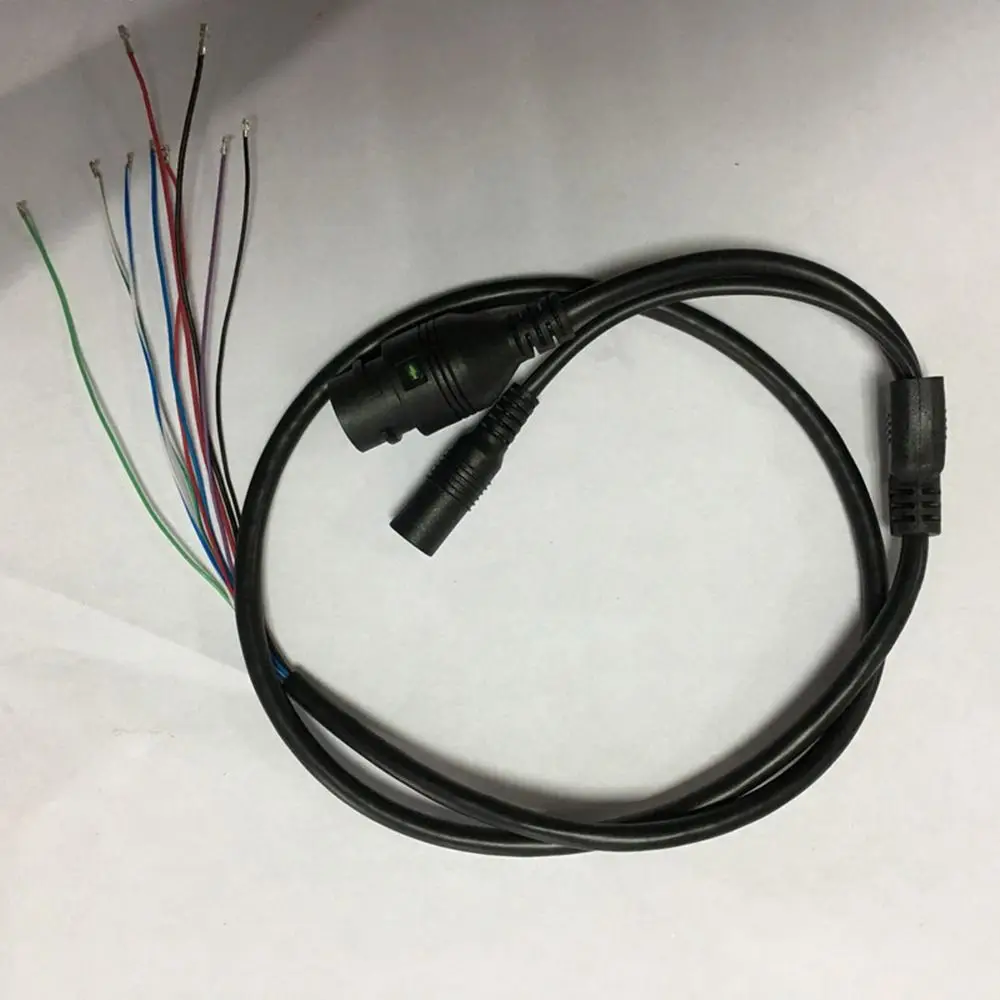 Professional 9Pin CCTV Camera Cable DC+RJ45 Waterproof RJ45 Connector Durable Video Power Cable Outdoor Monitoring