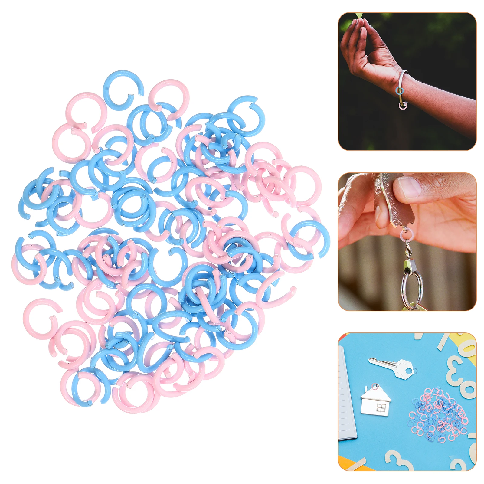 

100 Pcs Metal Opening Ring Rings for Craft Crafting Jewelry Making Supplies Jump Split Small Box Connecting DIY Child