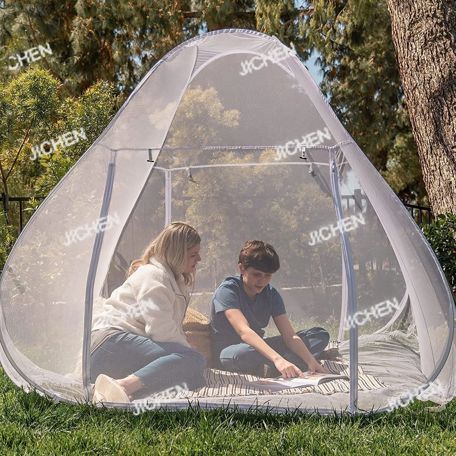 

Складная москитная сетка для улицы, не требующая установки, защита от насекомых, защита от комаров без кронштейна для улицы (два)