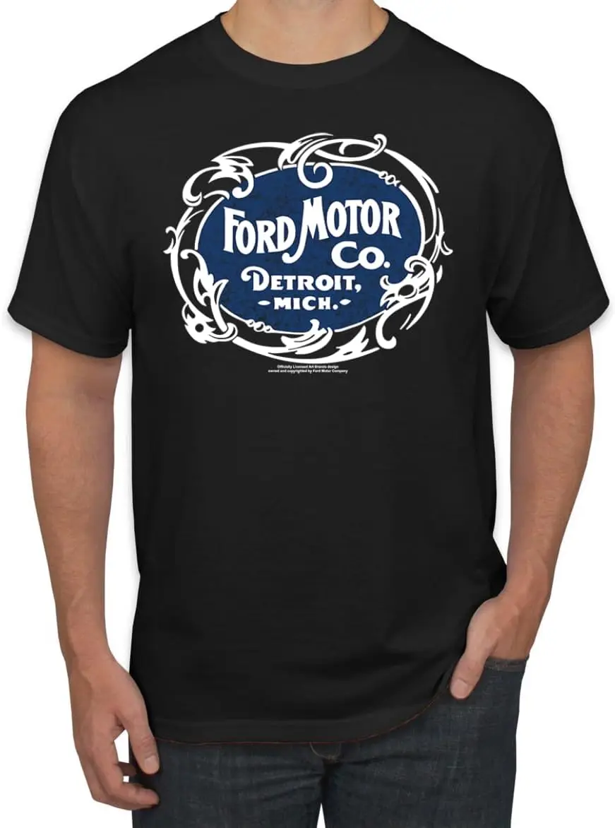 

Ford Motor Co Detroit Michigan Classic Vintage Car Company Logo Cars and Trucks Shirt