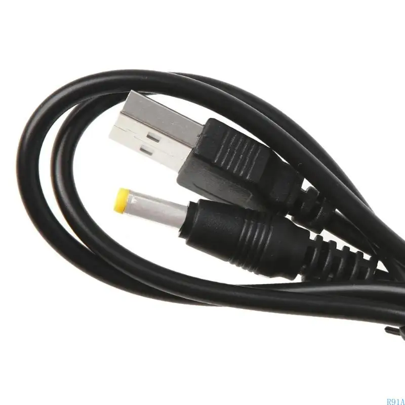 R91A 80cm USB for DC Power Cord Cable 4.0x1.7mm, 5V Barrel Plug Male Connector Extender Socket Supply Adapter Co