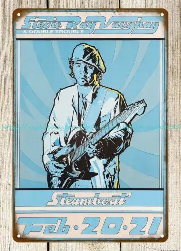 1981 Stevie Ray Vaughan Steamboat Springs Concert Poster metal tin sign