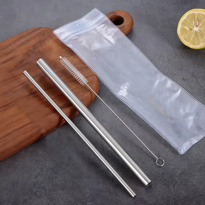 Heat-resistant sublimation tape tumbler accessories shrink bag silicone rubber bottom brush set and metal straw set