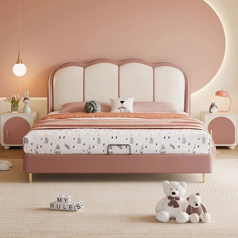 Multifonction Girl Bumper Bed Under Storage Modern Princess Bedroom Bed Queen Size Lit Princesse Enfant Fille Home Furniture