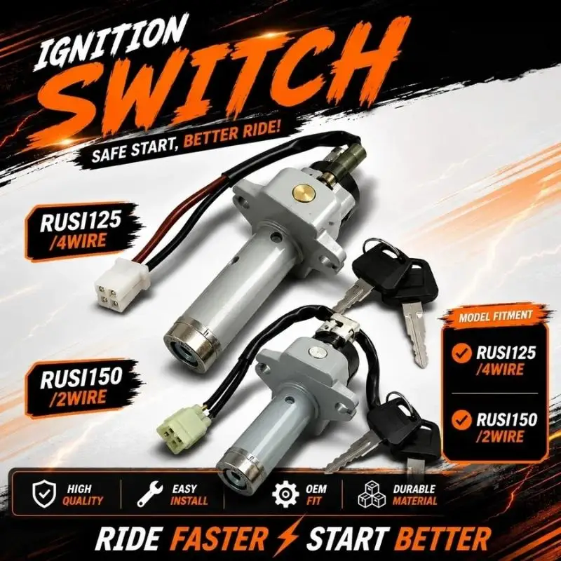 Замок зажигания Rusi на 4 провода для мотоциклов Rusi125 / TC125 / Rusi 150