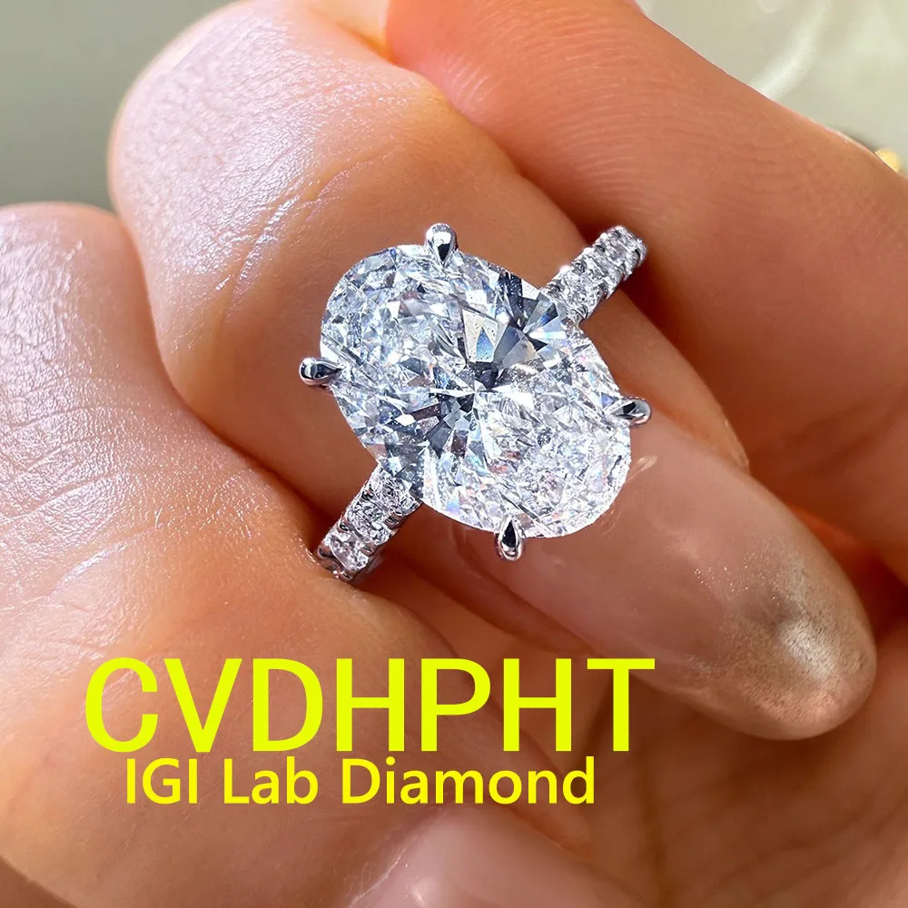 

Gift White gold Custom Jewelry Factory gold IGI certificate Lab Grown Diamond Engagement Ring