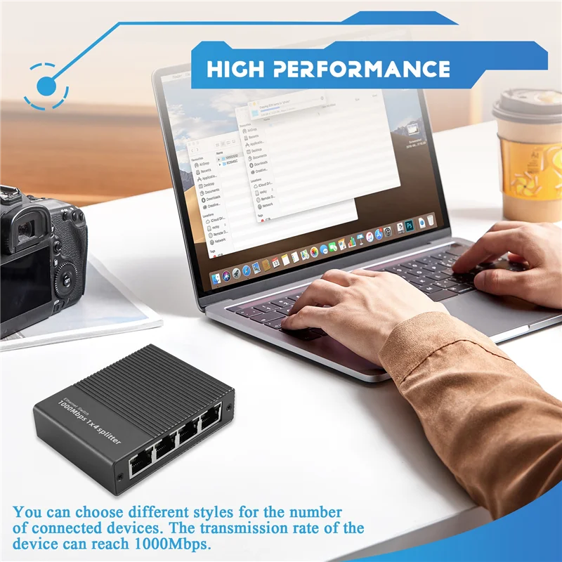 فاصل إيثرنت 1 إلى 4 جيجابت RJ45 LAN مقسم الإنترنت للتلفزيون والكمبيوتر راوتر التبديل التلفزيون الرقمي