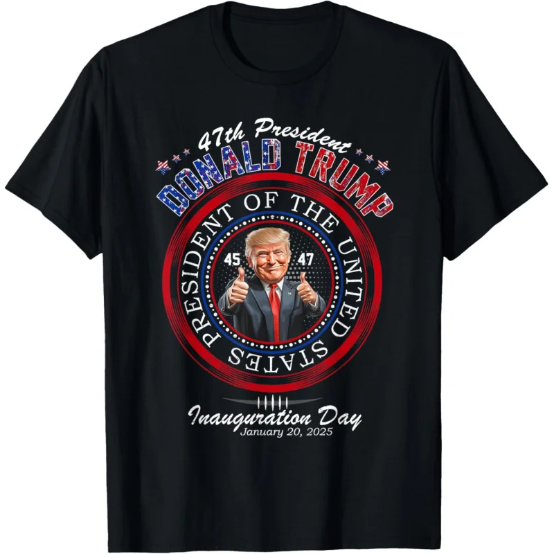 

Supporters T-shirt for Trump's 47th President's 2025 inauguration ceremony in the United States