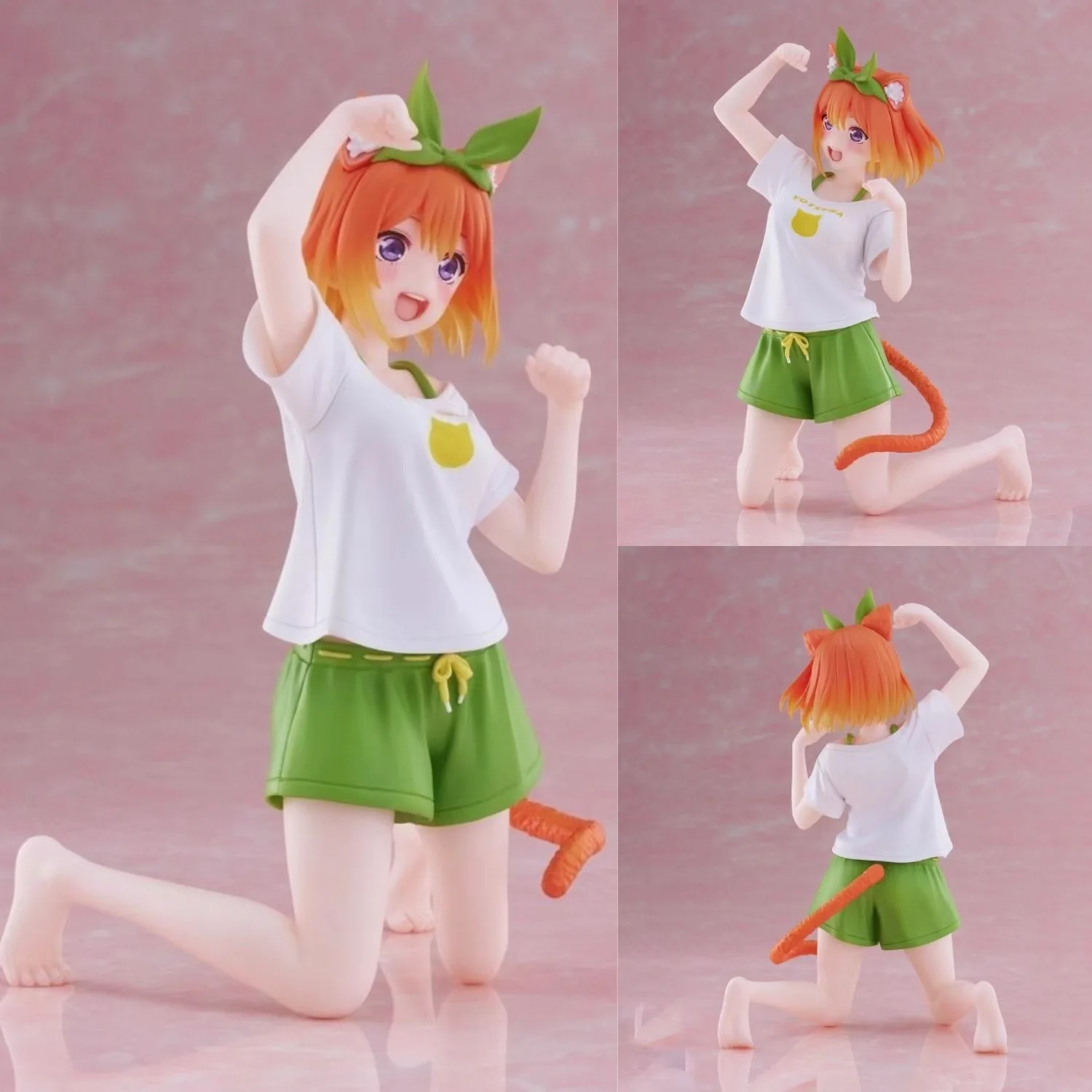 Anime The Quintessential Quintuplets Desktop Cute Nakano Itsuki Figures Cat Room Wear Ver Girl Statue Model Doll Desk Decoration