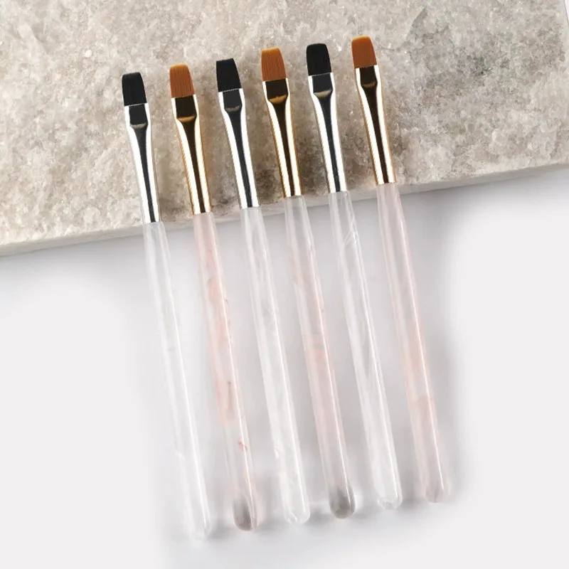 แปรงเพ้นท์เล็บเจล 1/3/6 ชิ้น สำหรับต่อเล็บอะคริลิค แปรงทำเล็บเจล