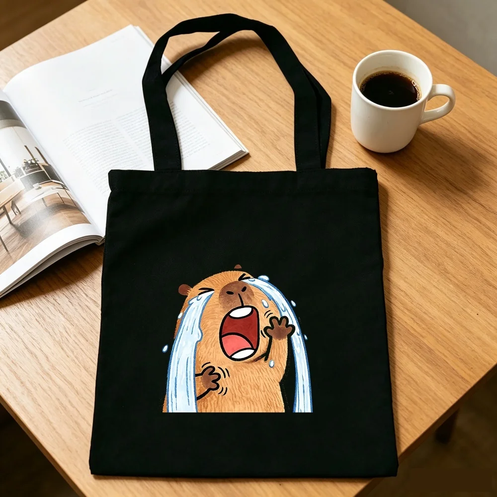 Capybara tote bag bolsas de tela einkaufstasche canvas  y2k personnalisable femme