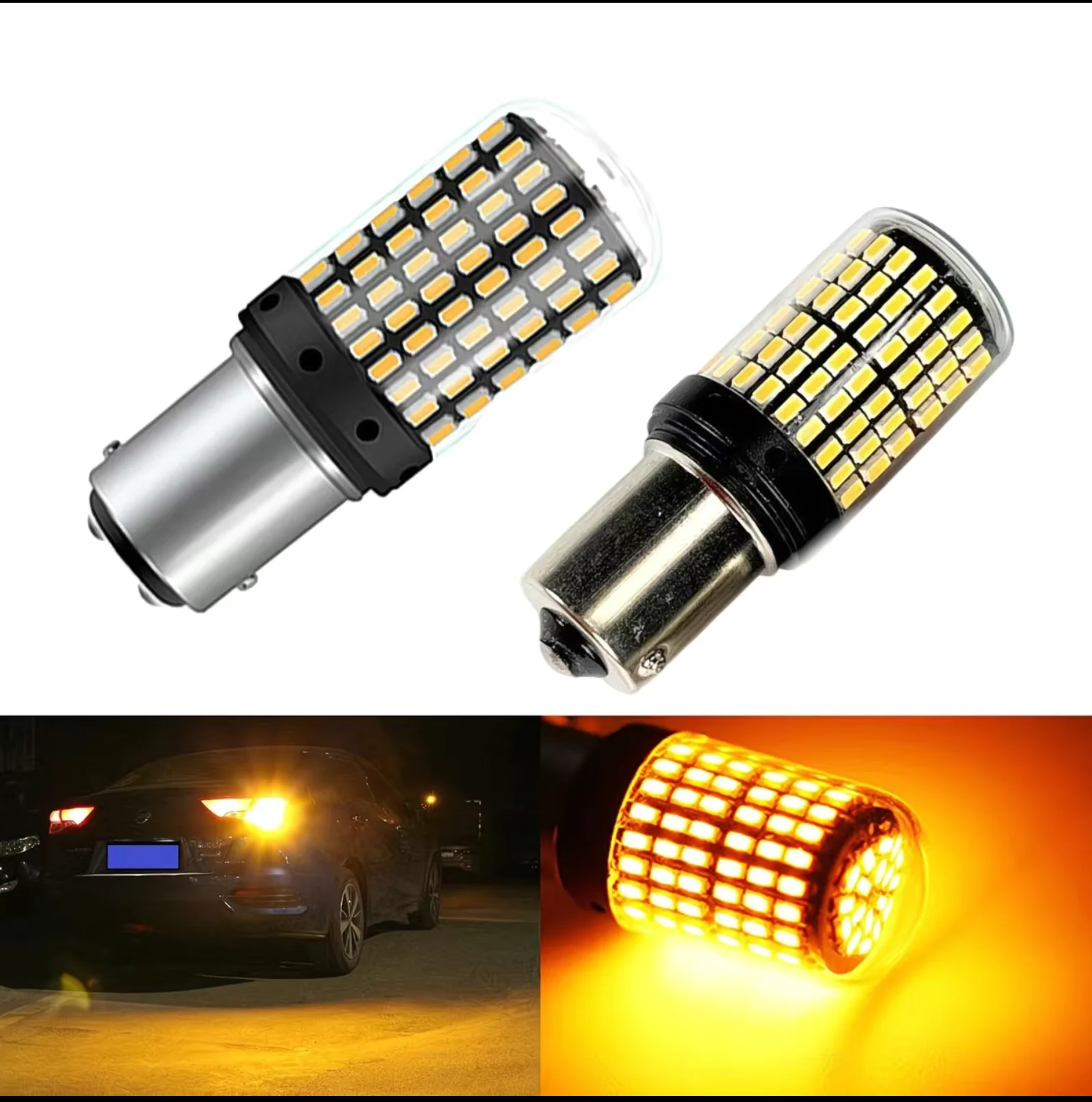 2025 update 2x 1157 BAY15D LED Bulb Canbus Error Free Turn Signal Lights 3014 144 SMD