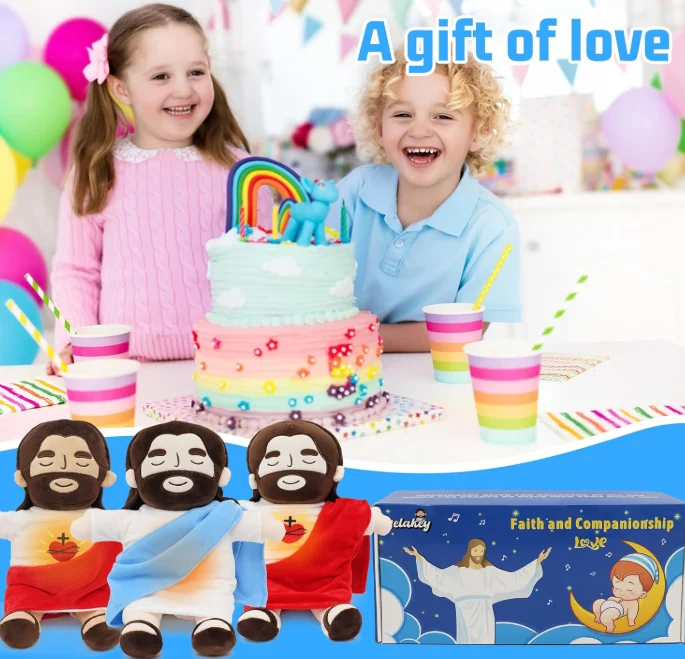 Plush Toys Breathing Dolls Soft Plush Stuffed Pillows Soothing Music Lights Sleep Companions Relieve Tension Anime Peripherals