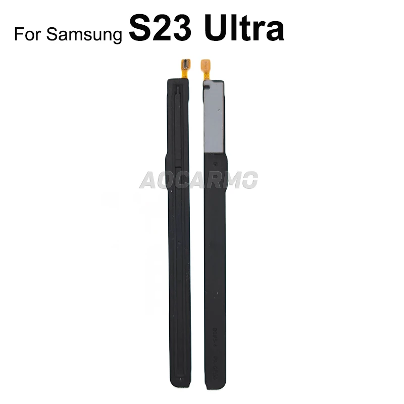 Aocarmo Stylus Touch S Pen الكابلات المرنة اللاسلكية التعريفي لفائف مع لوحة بلاستيكية لسامسونج غالاكسي S23 S24 S22 Ultra S23U S24u