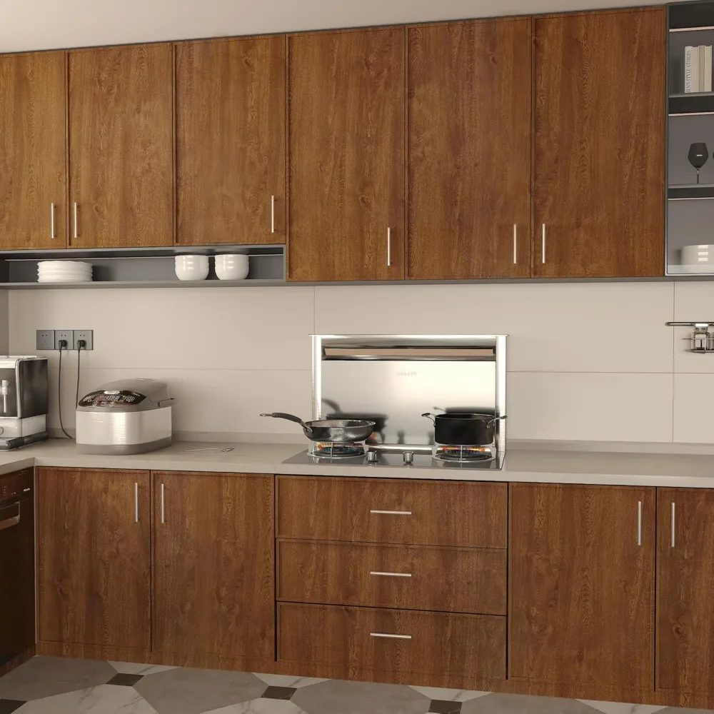 ورق جدران من الفينيل الخشبي ذاتي اللصق قابل للإزالة، لمسة نهائية غير لامعة لتغطية الجدران المزخرفة