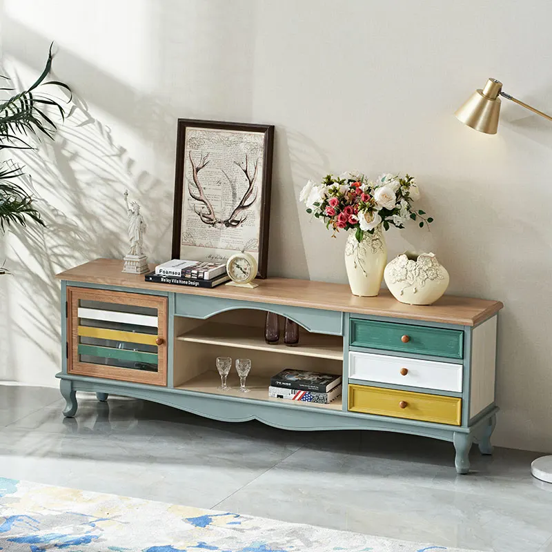 خزانة تلفزيون البحر الأبيض المتوسط، مجموعة طاولة القهوة، خزانة تلفزيون أمريكية، خزانة أرضية، شقة صغيرة، خزانة غرفة المعيشة #4