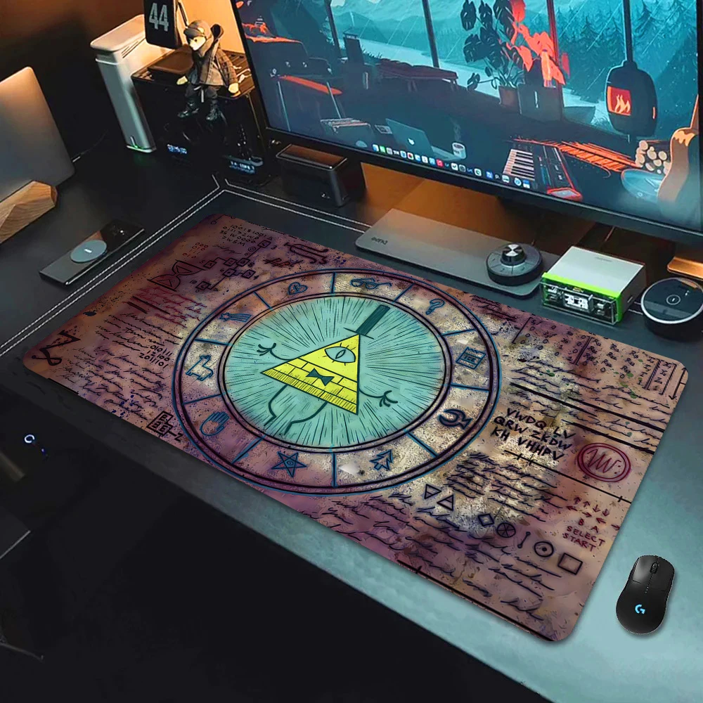 Xxl Long Padding Desk Protector Mousepad Bill Cipher Anime Mouse Pad Gravity Fall Mousepad Company Table Pads Carpet Desk Mat