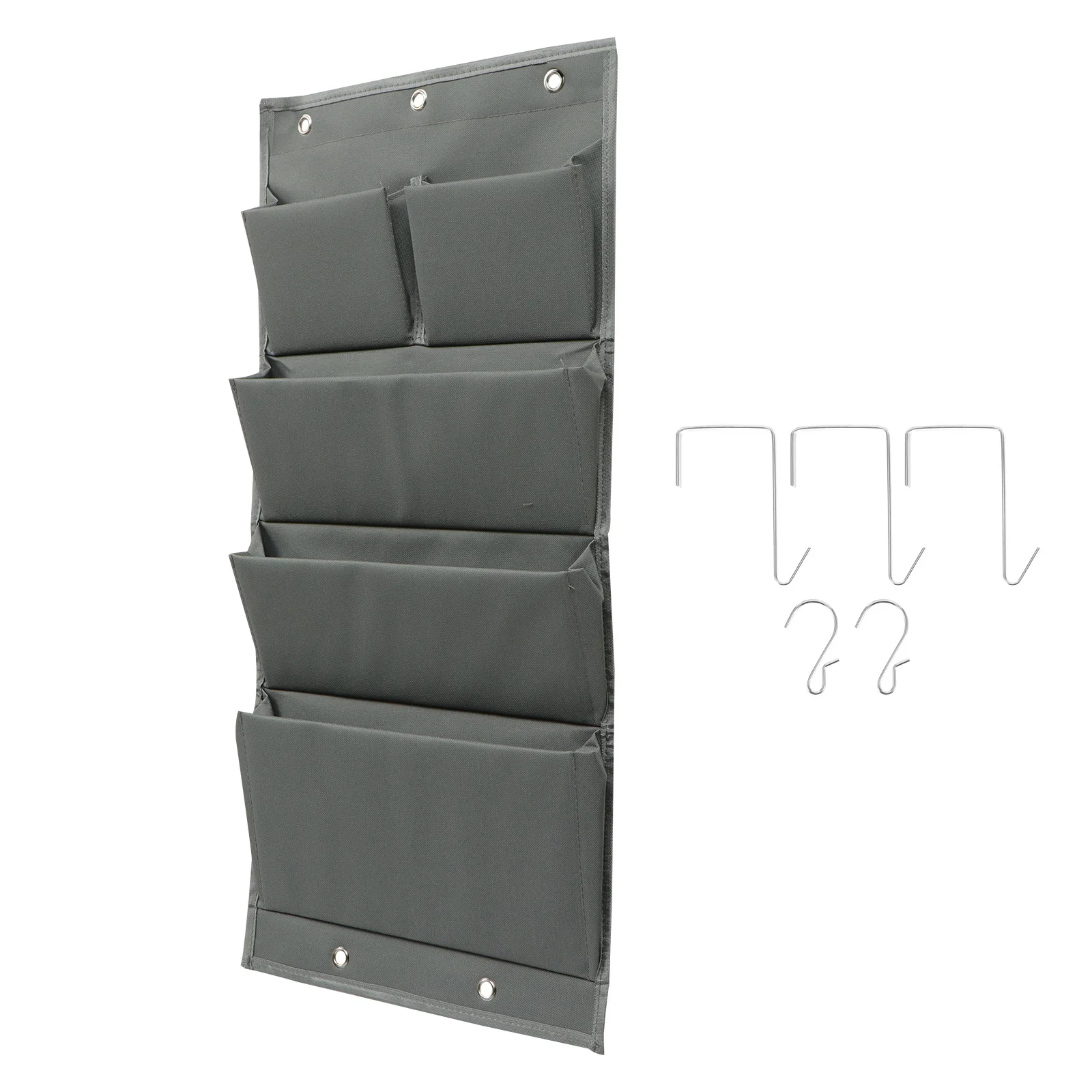 

5 Pockets Door Organizer Bag Heavy Duty Cloth Hanging Storage for Behind Door Large Capacity Sundries Holder Dorm Room Essential