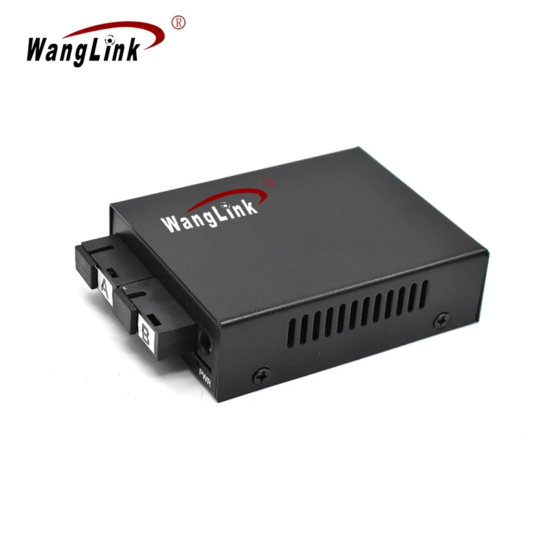 Wanglink-Gigabit PoE Media Converter, 2 SC Fiber Port, 4 10/100/1000Mbps, Ethernet Switch for CCTV Cameras