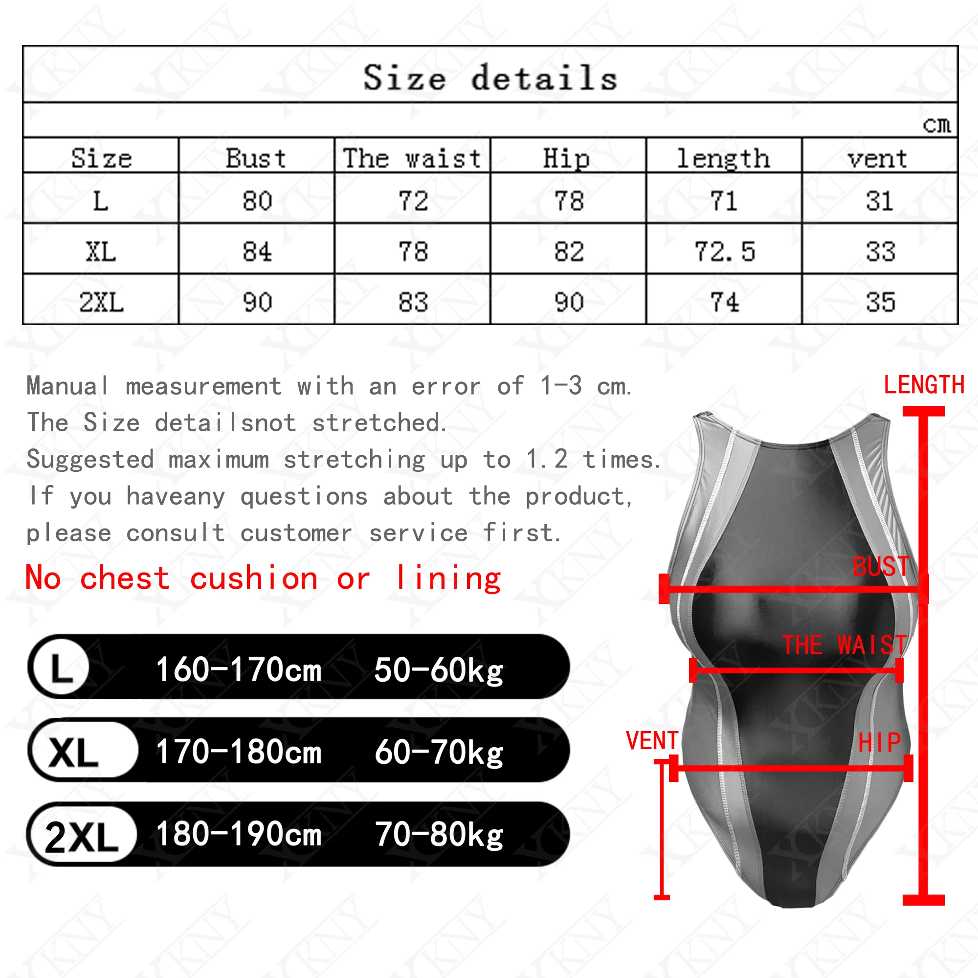 XCKNY 새틴 광택 수영복 원피스, 컬러 차단 브리프, 베어 백 핫 용수철, 섹시 하이 포크 수영복