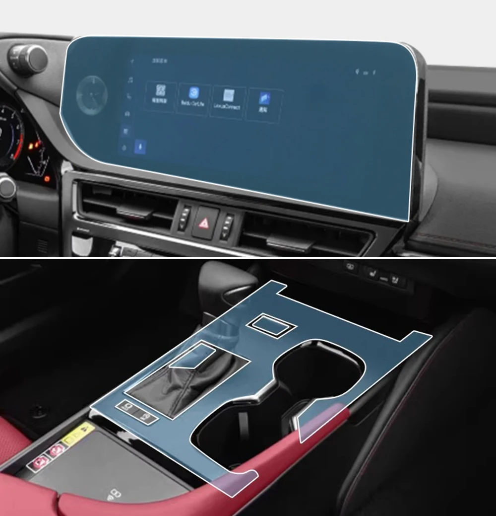 Car TPU Protector Film for LEXUS ES 2022 2023 2024 Auto Interior Center Console Media Dashboard Navigation Cover Accessories