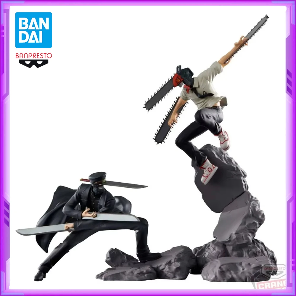 Original BANDAI BanprestoChainsaw Man Denji Samurai Sword Kantana Man PVC Anime Figure Action Figures Model Toys