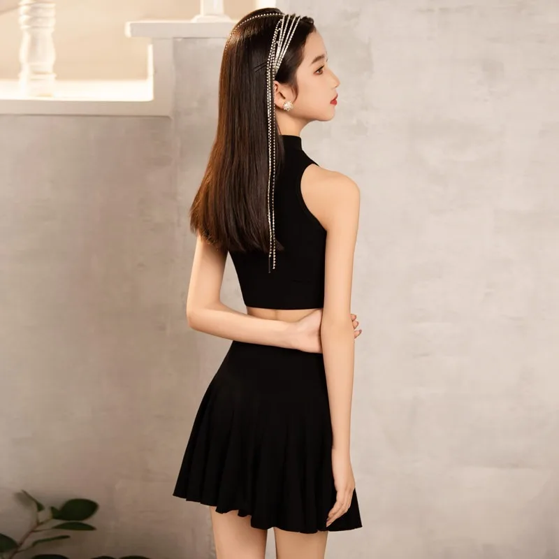 Sunner Latin Dance Costume Chic High-end Training Outfit Ballroom Practice Studio Daily Training Attire Stage Show Contest Wear