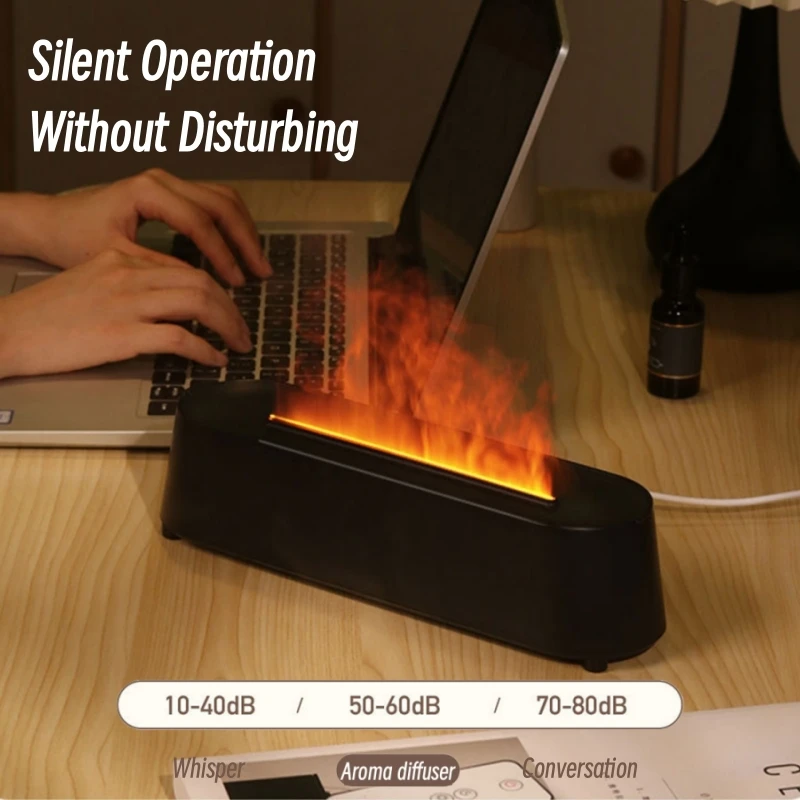 Vuur Vlam Aroma Diffuser Luchtbevochtiger Afstandsbediening Usb Ultrasone Aromatherapie Etherische Olie Diffuser Mist Maker Fogger