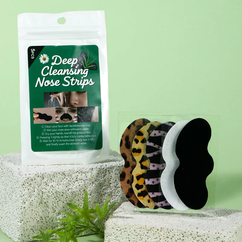 5PCS Nose Blackhead Remover Mask Shrink Pore Acne Treatment Sticker Black Dots Strips Nose Deep Cleansing Skin Care Product
