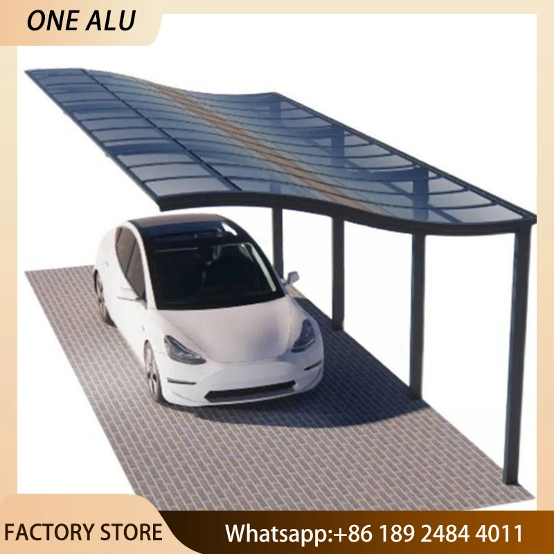 

Waterproof Aluminum Carport Outdoor Garage Shelter UV Protection Car Canopy