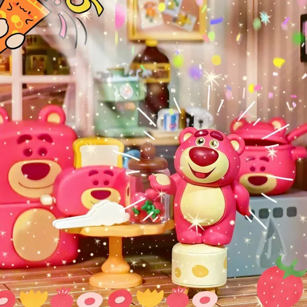 Lotsos Zimmer Serie Blind Box Kawaii Lotso Anime Figur Mystery Box niedlichen Erdbeer bär Modell mysteriöse Tasche Wohnkultur Kinderspiel zeug