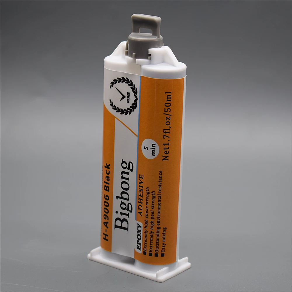 Schwarzer AB-Kleber 50ml 1:1 Epoxidharz-Zweikomponentenkleber Starker Klebstoff zum Verkleben von Holz, Metall, Kunststoff, Keramik, Stein – Detail 2