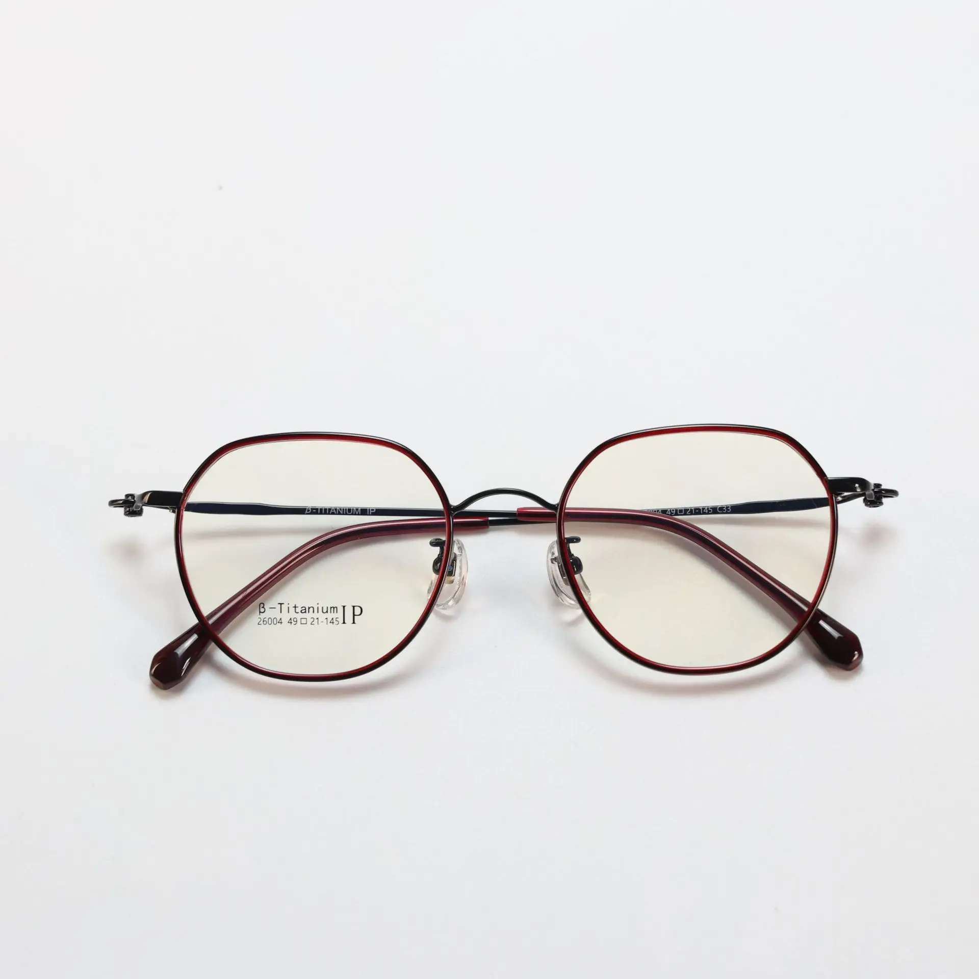 

Titanium Frame Glasses Retro Metal Thin Frame Black Border Decorative Eyeglasses Fashion Lightweight Eyewear For Outdoor