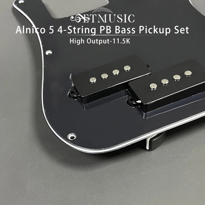 Precision Alnico 5 4-String Bass Pickup High Output-11.5K for P Bass With Grey Fiber Bobbin and Brown Enamelled Wire